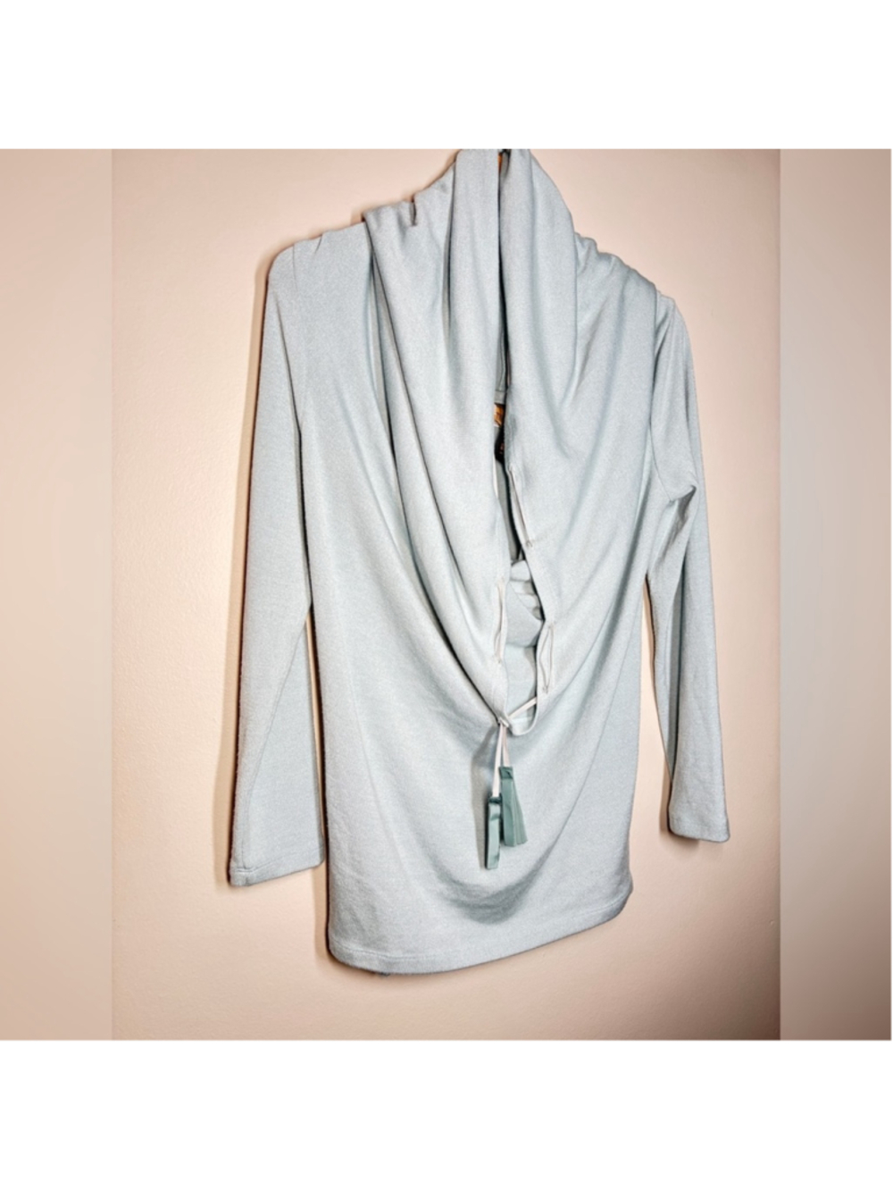 Bodybag By Jude Made in Canada Chic Sky Blue Cowl Neck Sweater